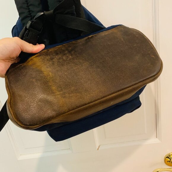 Vintage JanSport Southwest Geometric Pattern Bag BACKPACK Leather 90's 1990 - Picture 8 of 13